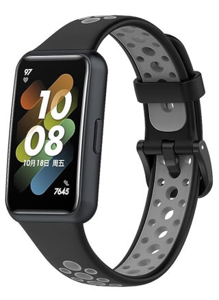 Tentech Smart Watch Band for Huawei Band 8 / Honor Band 8 Silicone Sport Strap Breathable Replacement Wristband – Black & Gray - pzsku/ZEBB43E37A0D02C033CA1Z/45/_/1720348269/c3de0f7d-75a7-4103-976d-5f2aeac261fe