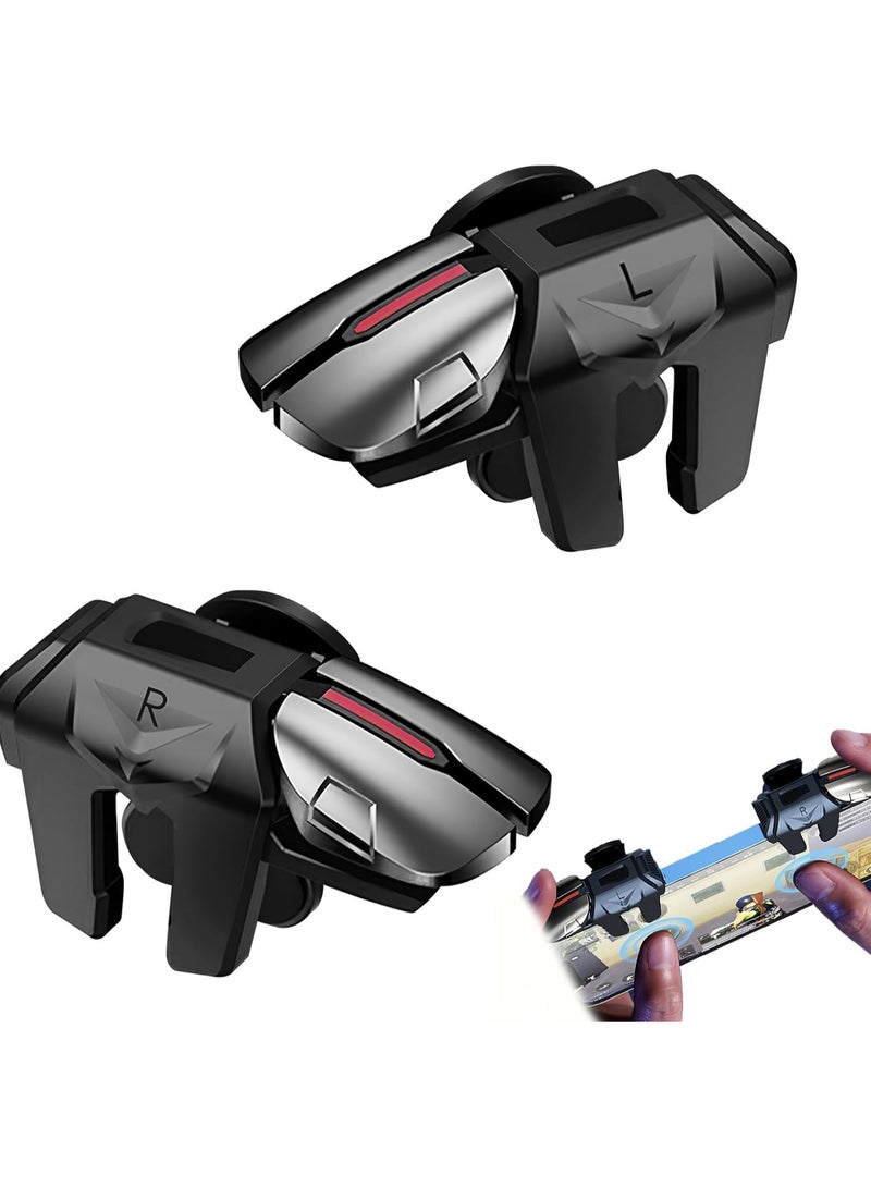 1 Pair Triggers 6 Fingers Joystick Controller, Fingers Mobile Game Trigger for PUBG Joystick Triggers L1R1 L2R2 Rapid-Fire  - Image 1