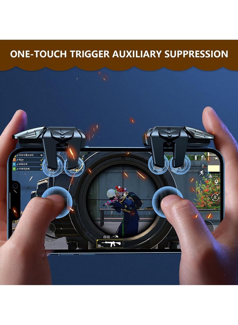1 Pair Triggers 6 Fingers Joystick Controller, Fingers Mobile Game Trigger for PUBG Joystick Triggers L1R1 L2R2 Rapid-Fire  - Image 4