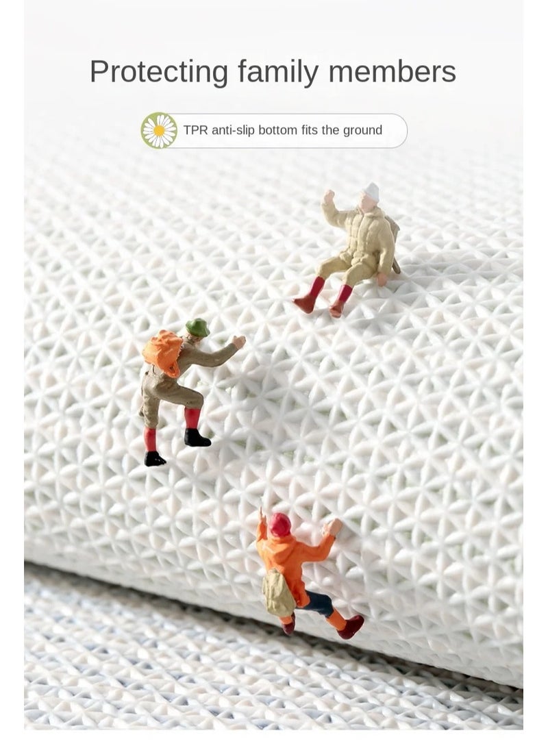 Bluejw سجادة أرضية من قطعة واحدة بحجم 40x60 سم، سجادة مدخل، سجادة حمام مضادة للانزلاق، سجادة مطبخ للقدم - Image 4