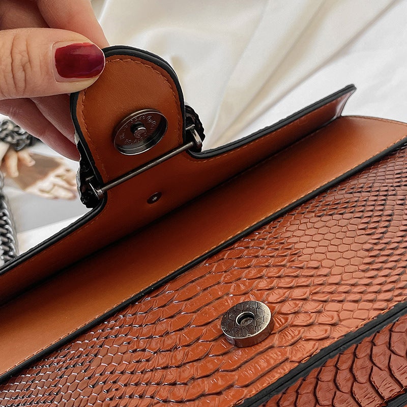 Style Retro Chain Small Square Bag For Women New Trendy Niche Fashion All-Match Shoulder Messenger Bag Bag Bag - Image 4