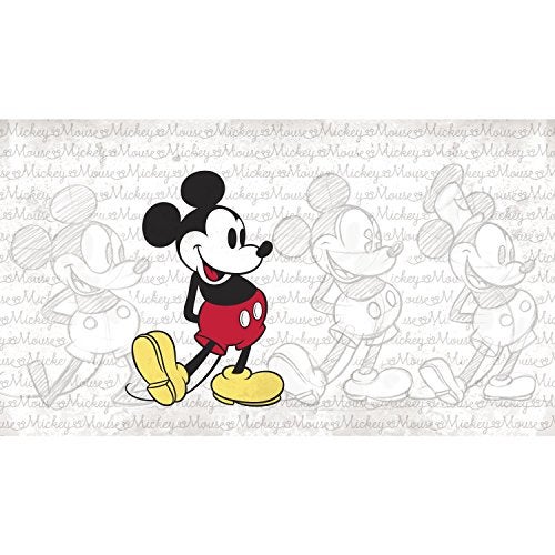 Disney RoomMates JL1404M Classic Mickey Mouse Water Activated Removable Wall Mural, 10.5 ft x 6 ft - Image 1