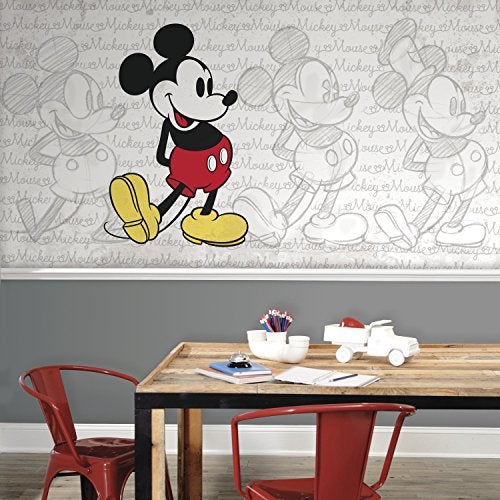 Disney RoomMates JL1404M Classic Mickey Mouse Water Activated Removable Wall Mural, 10.5 ft x 6 ft - Image 2