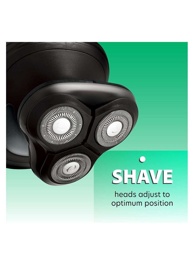 Generic Groom Essentials 3D Rotary Face and Head Shaver for Men| Compact and Cordless Electric Shavers for Men with 3 Floating Heads  - Image 3