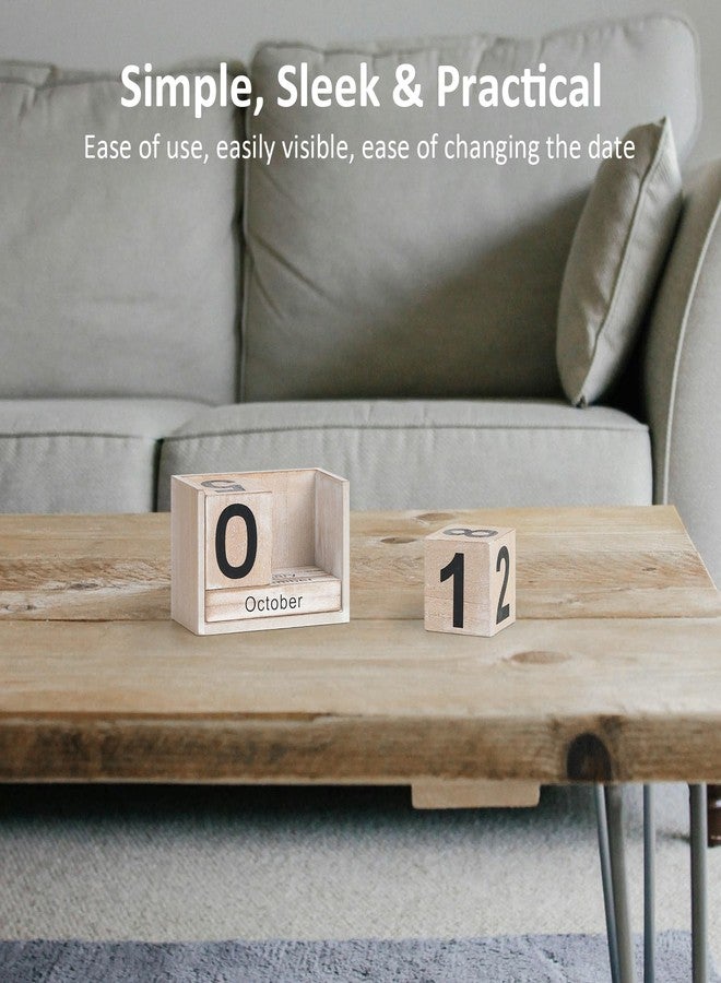 DEERINE Wooden Block Calendar for Desk, DBC03V - Image 5