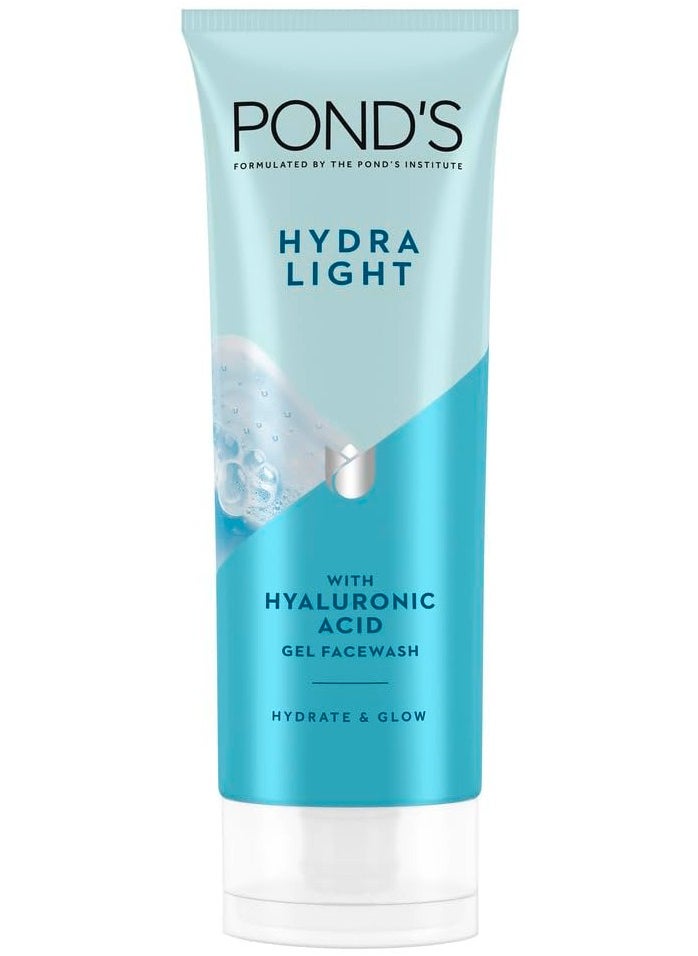 PONDS Hydra Light hyaluronic acid hydrating gel facewash hydrate and glow 100g  - Image 1