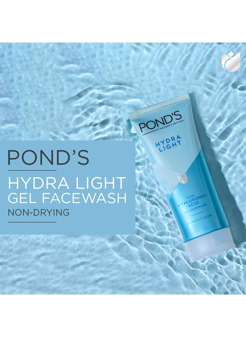 PONDS Hydra Light hyaluronic acid hydrating gel facewash hydrate and glow 100g  - Image 2