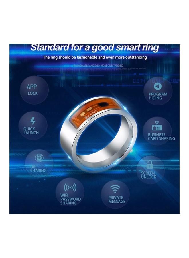 خاتم ذكي متعدد الوظائف مع NFC فضي - Image 2