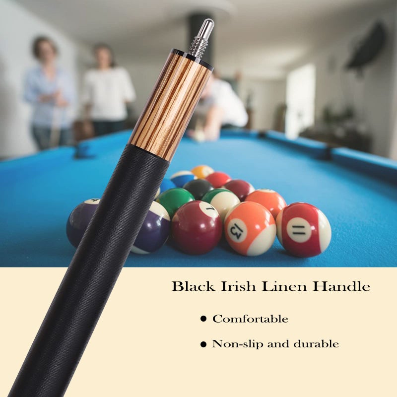 CUEELF Heavy Hitter Jump Break Pool Cue 3-Piece Jump/Break Pool Cue Stick Zebra Wood Pool Stick 23 oz Break Pool Cue (Zebra, 20 oz) - Image 5