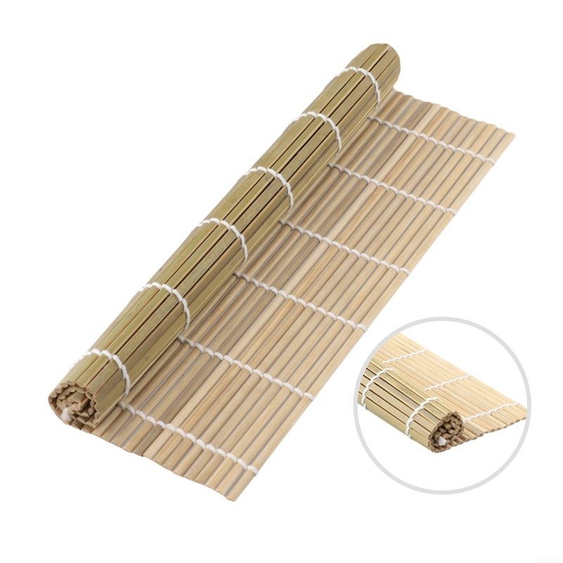 Sushi Rolling Mat Set With Rice Paddle For Homemade Maki Onigiri 27x27cm - Image 5