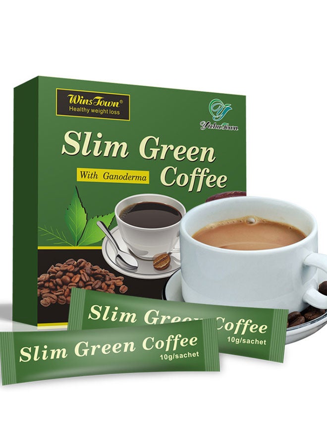 Wins Town Light Green Coffee for Weight Loss, Natural Herbal Weight Loss,  a cup before meals to achieve weight loss, a box of 18 sticks - Image 1