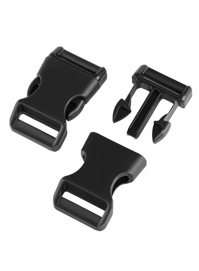 LIHAO 50 PCS 5/8" Black Plastic Side Release Buckle for Paracord Bracelets - Image 3