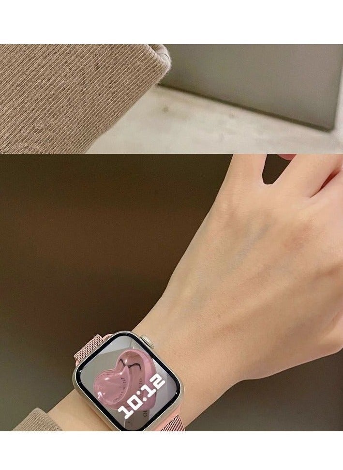 سوار رياضي مغناطيسي بطباعة هيلو كيتي مناسب لساعه ابل ٤٤ملم اصدار ٧ ٨ ٩ اي - Image 3