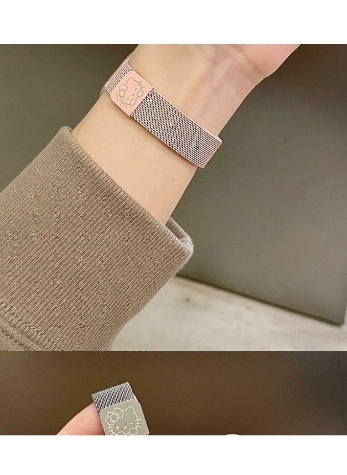 سوار رياضي مغناطيسي بطباعة هيلو كيتي مناسب لساعه ابل ٤٤ملم اصدار ٧ ٨ ٩ اي - Image 4