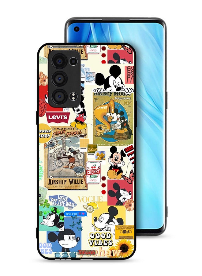 Tolwak Oppo Reno6 Pro 5G (Snapdragon) Protective Case Cover Chose Happy And Stickers - Image 1