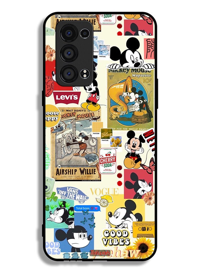 Tolwak Oppo Reno6 Pro 5G (Snapdragon) Protective Case Cover Chose Happy And Stickers - Image 2