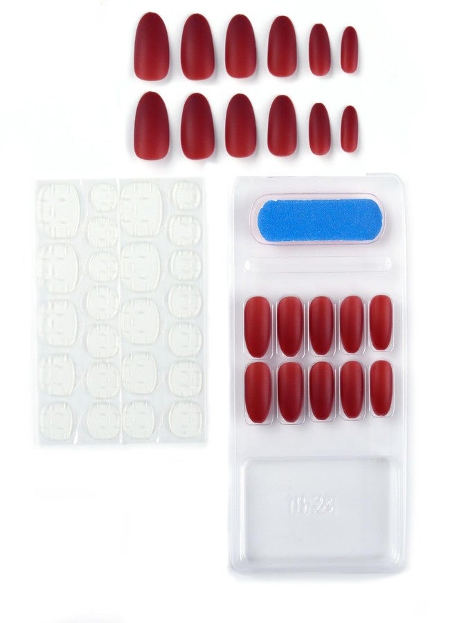 NAILWIND 24 Natural French Short False Nails Acrylic Full Cover Nails,Natural Fake Nails Delicate & Comfortable for Women and Girls (N36, 24 Count -Pack of 1) - Image 3