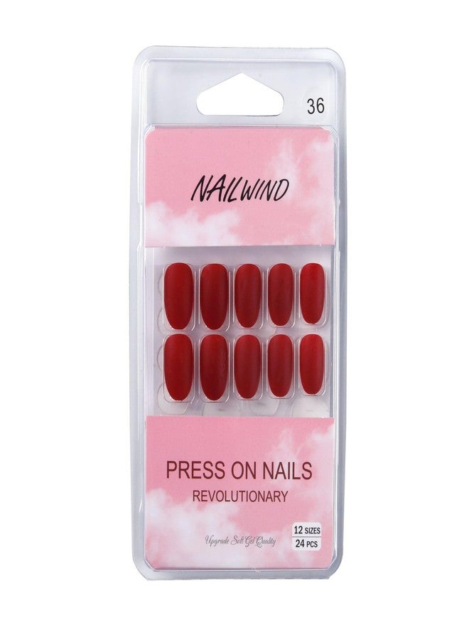 NAILWIND 24 Natural French Short False Nails Acrylic Full Cover Nails,Natural Fake Nails Delicate & Comfortable for Women and Girls (N36, 24 Count -Pack of 1) - Image 5