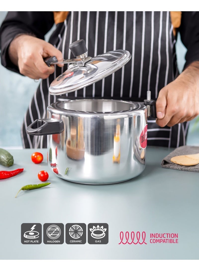 DELCASA 3Liters Delcasa 3 Liter Aluminum Pressure Cooker Inner Lid Silver - Image 3