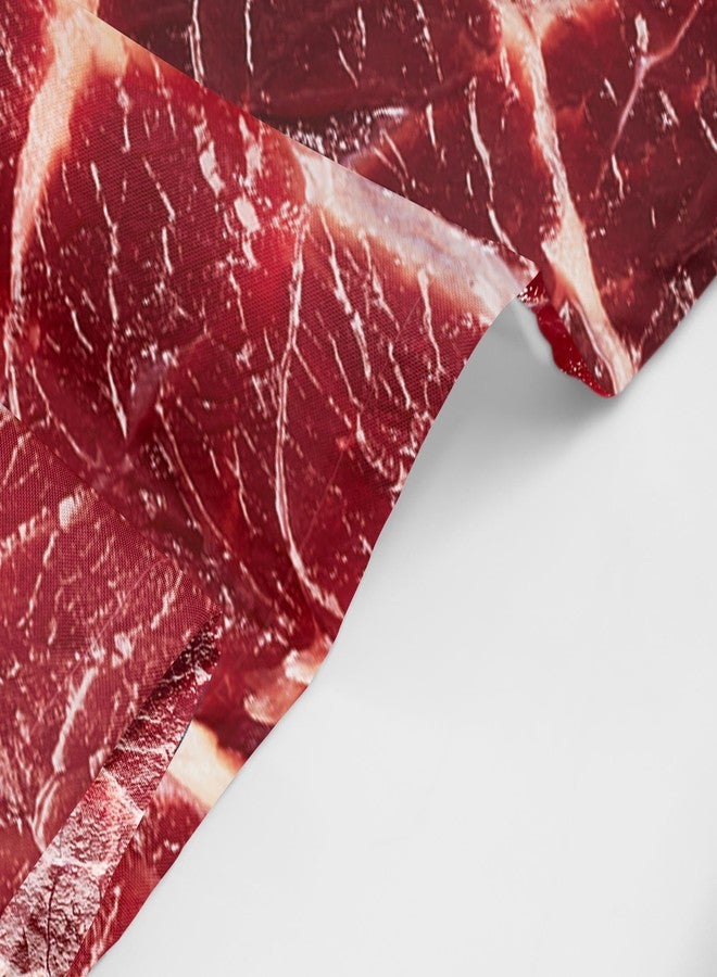 Emvency Fabric Shower Curtain with Hooks Red Beef of Meat Raw Food Meal Steak 72"X78" Waterproof Curtains Decorative Bathroom - Image 3