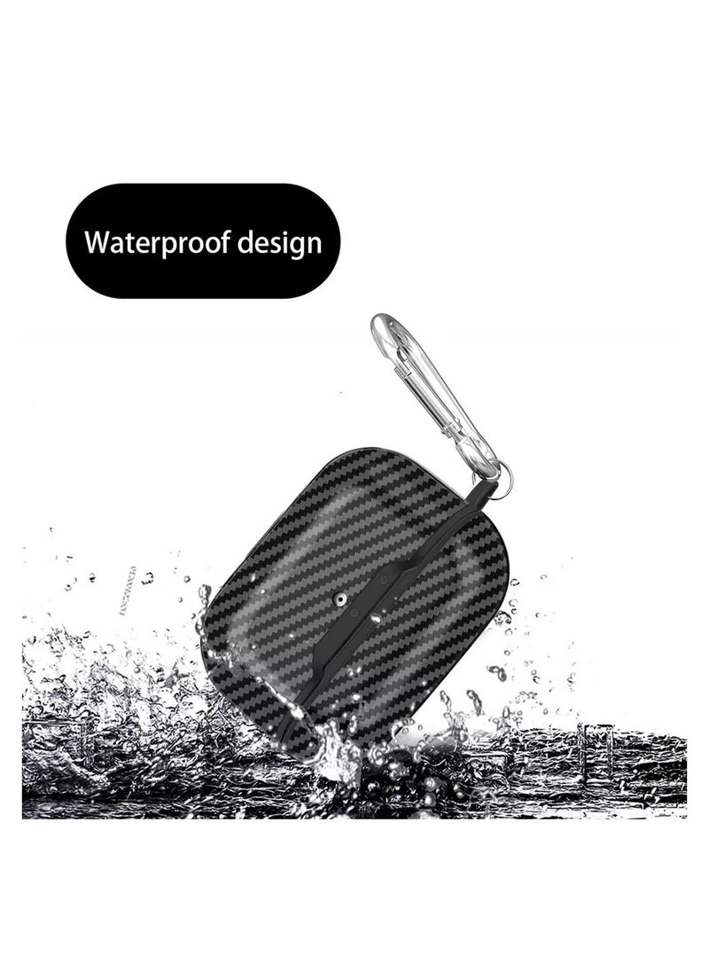 TWEGGON Apple AirPods 3 Case Carbon Fiber Texture Protective Cover Case for AirPods 3 Black  - Image 3