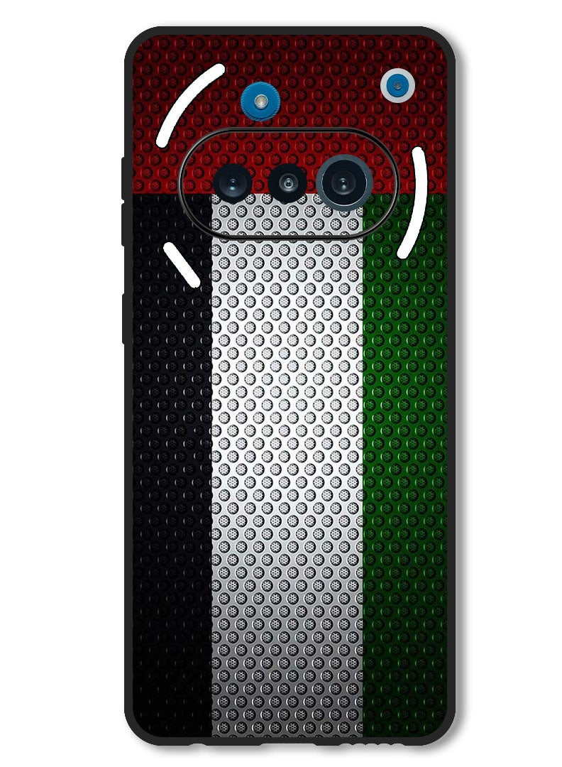 Theodor Case Compatible with Nothing Phone 3a Protection Shockproof Bumper Cover UAE Flag - Image 1