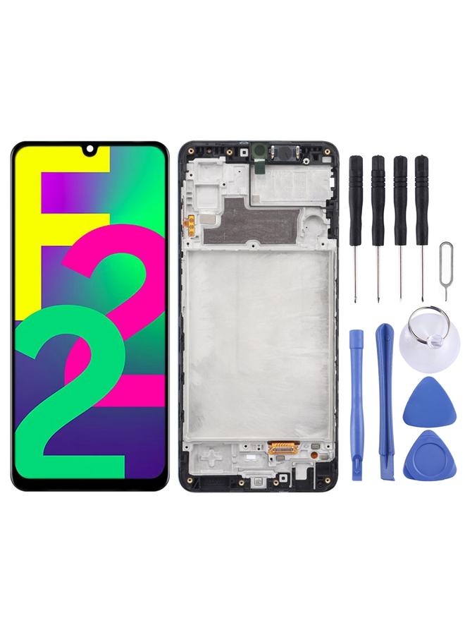 erorex Replacement Original Super AMOLED LCD Screen For Samsung Galaxy Galaxy F22 Digitizer Full Assembly with Frame - Image 1