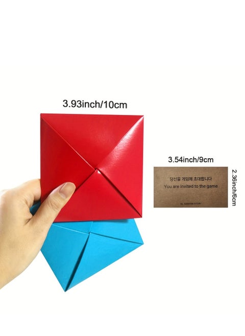 ddakji Game Set, Traditional Korean Game, Colorful Drawing Cards