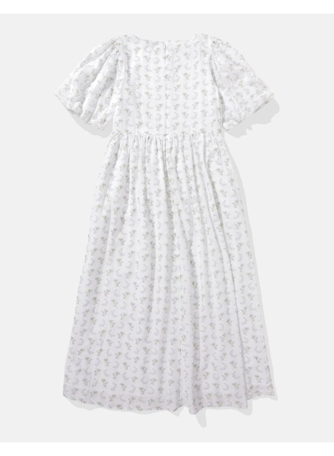 American Eagle AE Puff Sleeve Drop Waist Maxi Dress - Image 2
