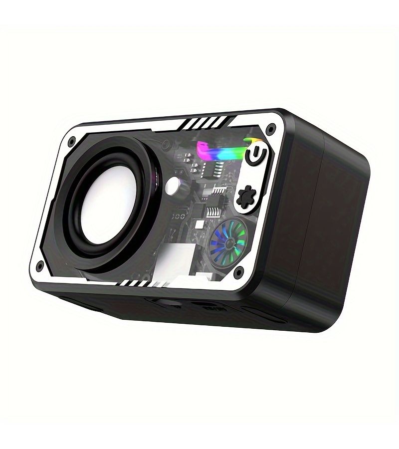 White Wireless Speaker Portable Mini Mechanical Style Cool Bluetooth Speaker - Image 1