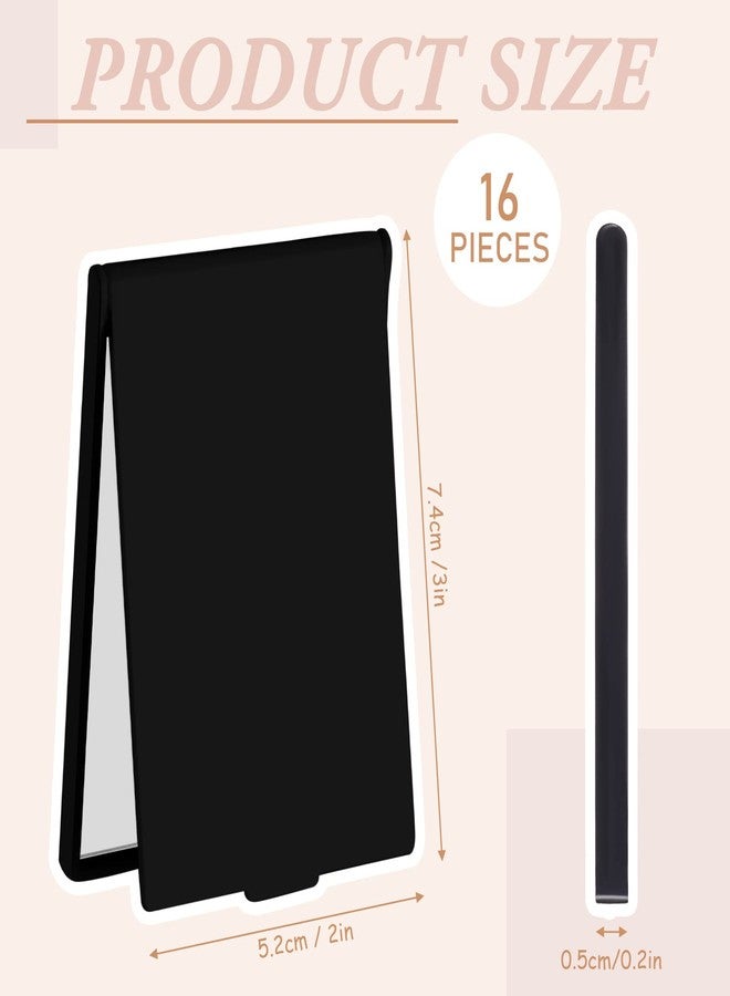 Queekay مرآة مكياج قابلة للطي صغيرة 16 قطعة 2 × 3 × 0.2 بوصة من كويكي - Image 2