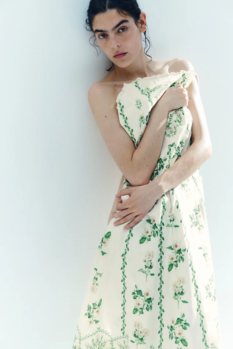 H&M Flared-skirt cotton dress