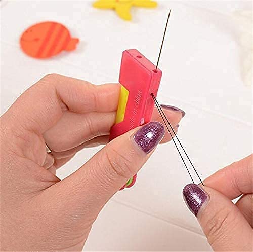 Avenn Avenn Needle Threader Tool Plastic Press and Thread Device Tailoring and Sewing Kit Tool Self Needle Threader Tool at Home Multicolor Pack of 3 - Image 2