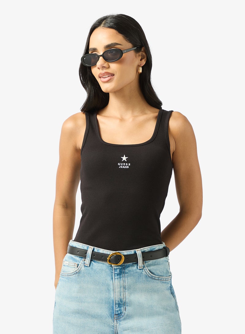 GUESS Slim Fit Ribbed Tank Top - Image 1