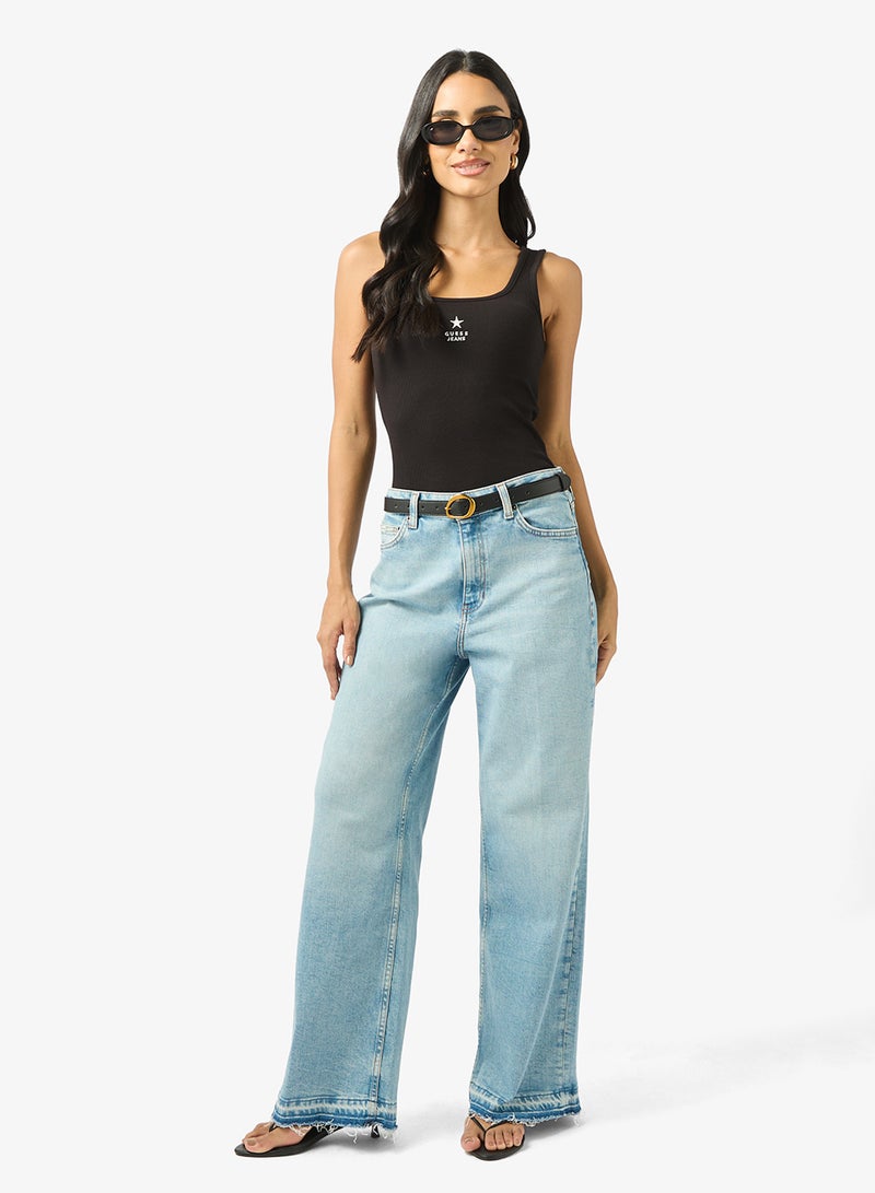 GUESS Slim Fit Ribbed Tank Top - Image 4