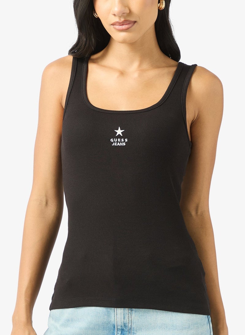 GUESS Slim Fit Ribbed Tank Top - Image 3