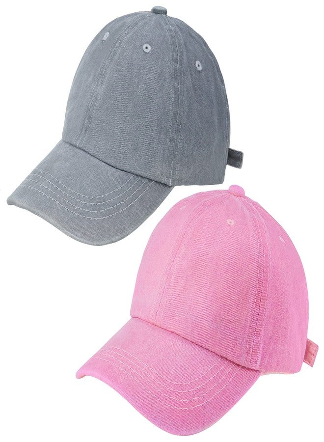 Eohak Kids Distresed-Washed Baseball Hat Infant Toddler Baby Boy Girl Hats Distresed for 2-8 Years - Image 1