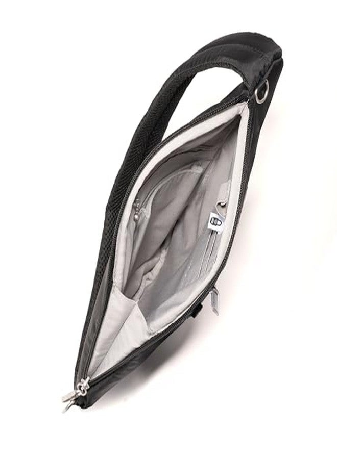 Baggallini Securtex Anti-theft Half Moon Sling Bag 8"x13" Crossbody Bags w/RFID, Cut-resistant Strap, Locking Zippers - Image 5