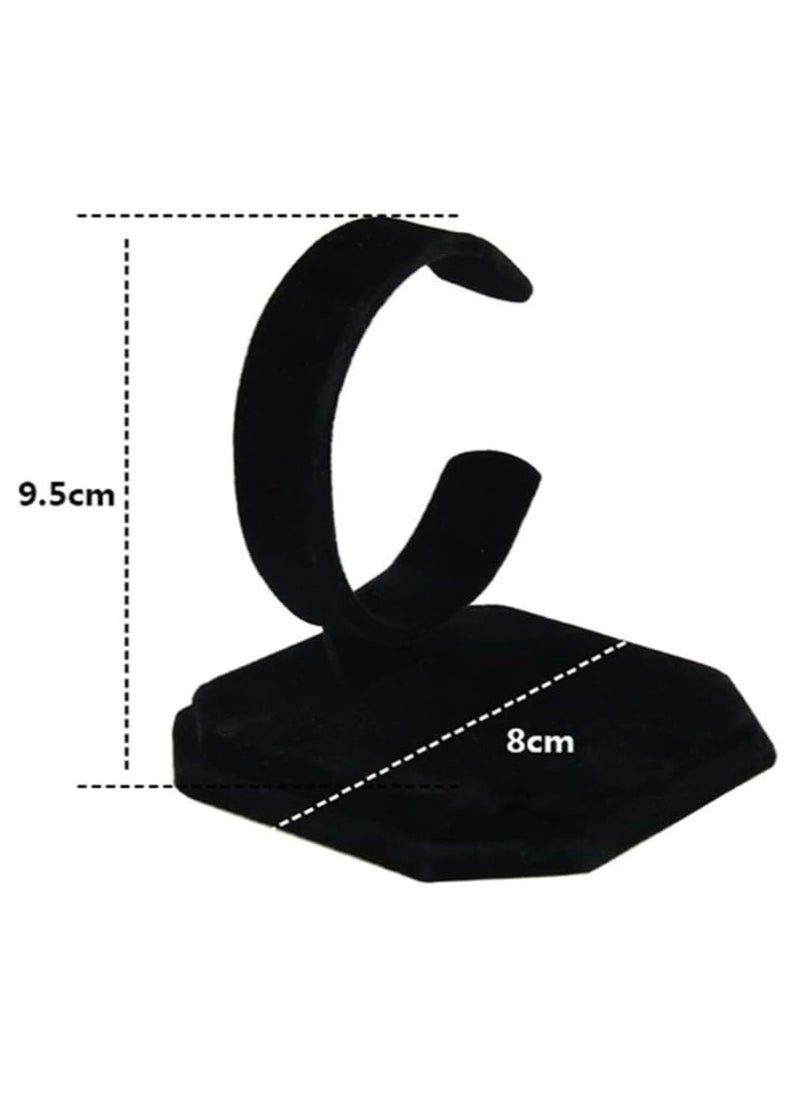 Oasisgalore - Watch and Jewelry Display Stand, Black C-Type Organizer for Men’s Necklace, Bracelet, and Watches - Image 1