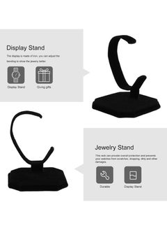 Oasisgalore Watch and Jewelry Display Stand, Black C-Type Organizer for Men’s Necklace, Bracelet, and Watches  - Image 3