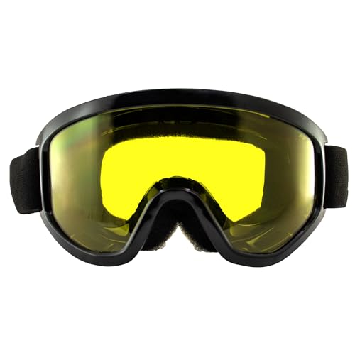 Birdz Eyewear Vulture OTG Fit-Over Motorcycle Goggles Kit Black Frame Yellow Clear & Smoke Lens - Image 4