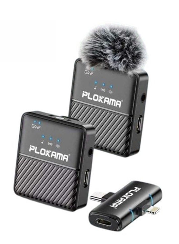 التخطيط ميكروفون لافاليرلاسلكي PLOKAMA VM-60 - صوت نقي؛ تقليل ضوضاء؛ Plug & Play للبث والتصويرببطاريه 200 امبير - Image 1