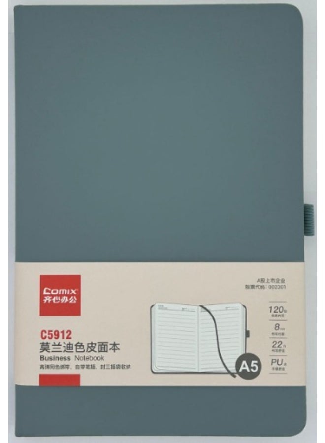 كوميكس كومكس - دفتر بغلاف مقوى مع حامل قلم 120ورقة - مقاس A5 - لون تركواز - Image 1