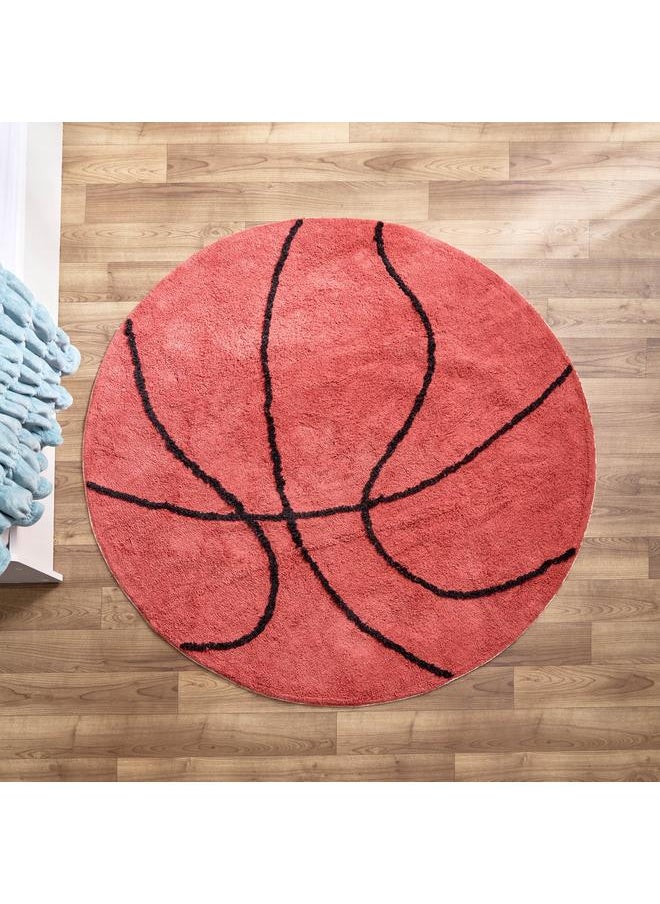 ARCADE - Basketball Shaped Tufted Rug 120 Cm - Image 1