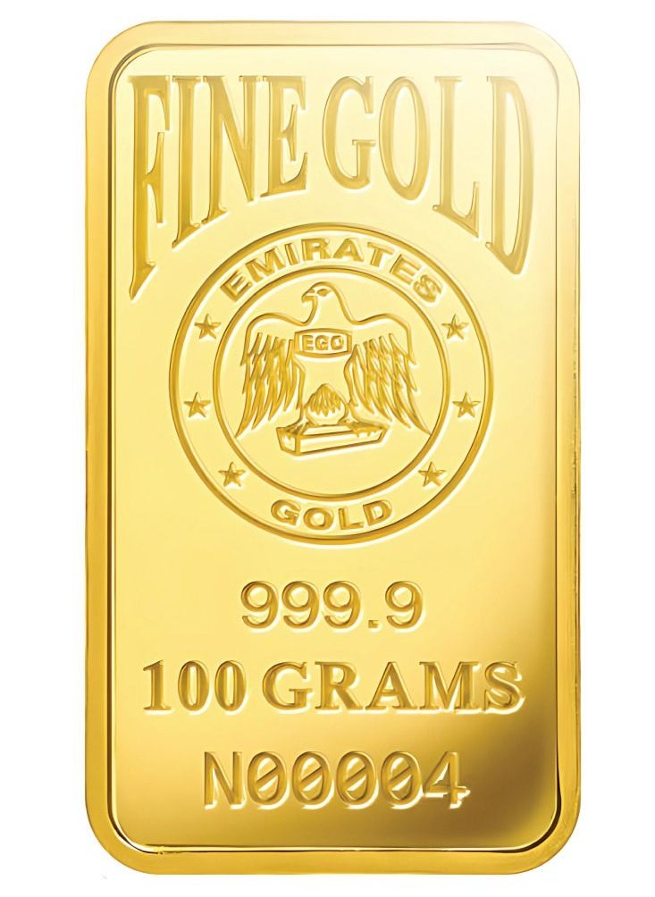 الإمارات جولد - سبيكة 100 جرام ذهب بيور جولد عيار 999.9 نقاء - Image 1