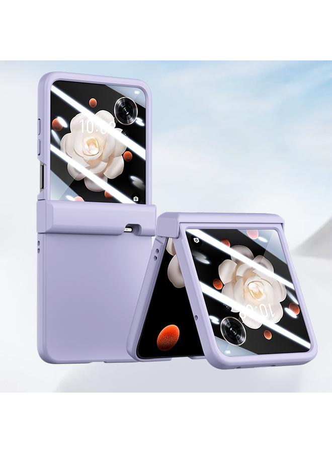 اس-توب جراب لهاتف Honor Magic V Flip، جراب هاتف مضاد للصدمات بثلاث مراحل مدمج مع جلد الكمبيوتر - Image 1