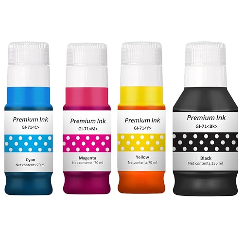 needle ; Pin point precision Needle GI71 Compatible Refill Ink | Made in India |for Canon Pixma G1020 G2020 G3020 G2060 G3060 G1737 G2770 G3770 G4770 G1730 G2730 G3730 Printers (CMY 70gms + K 135gms) - Image 1