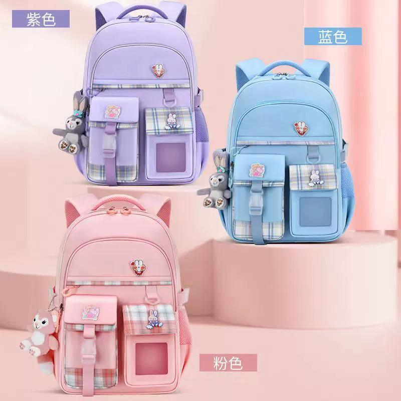 Backpack: Large Size Pink Premium Quality Material Durable Construction - Stylish Ergonomic Design Schoolbag for Teens Kids Youth - Image 4
