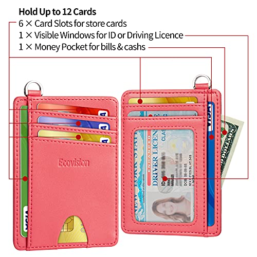 EcoVision Slim Minimalist Front Pocket Wallet, RFID Blocking Credit Card Holder Wallet with Detachable D-Shackle for Men Women - Image 5
