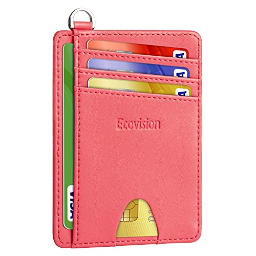 EcoVision Slim Minimalist Front Pocket Wallet, RFID Blocking Credit Card Holder Wallet with Detachable D-Shackle for Men Women - Image 1